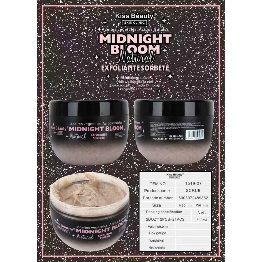 EXFOLIANTE CORPORAL SORBETE NATURAL MIDNIGHT BLOOM 500ML. KISS BEAUTE