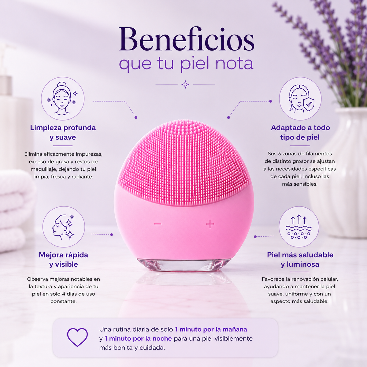 Limpiador facial eléctrico