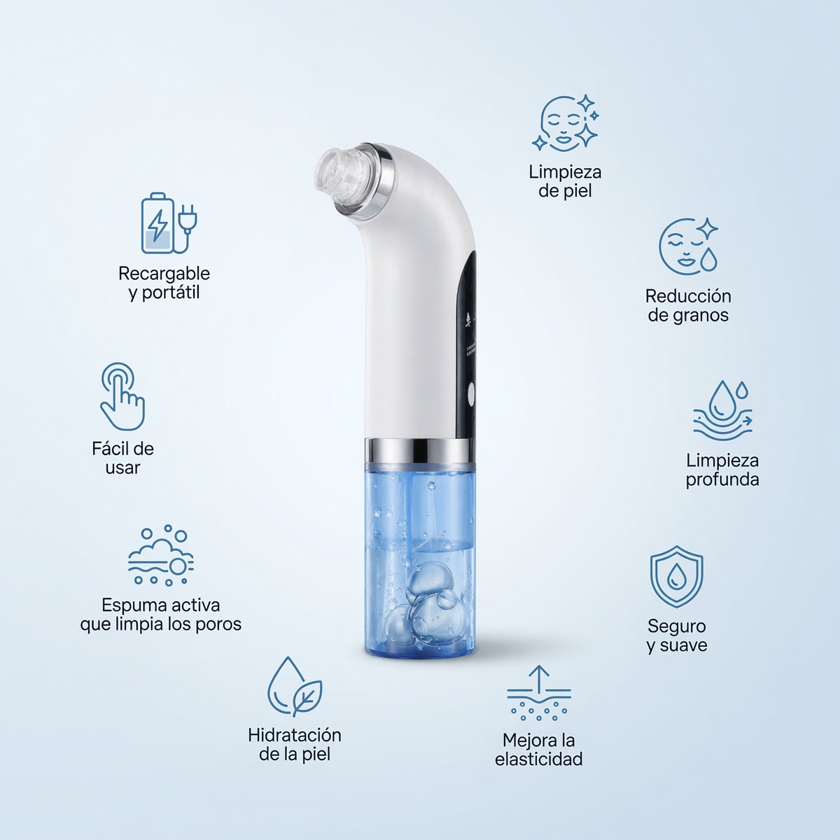 Limpiador facial tratamiento burbujas