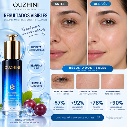 Esencia hidratante reafirmante antiarrugas con colágeno 40ml. ouzhini