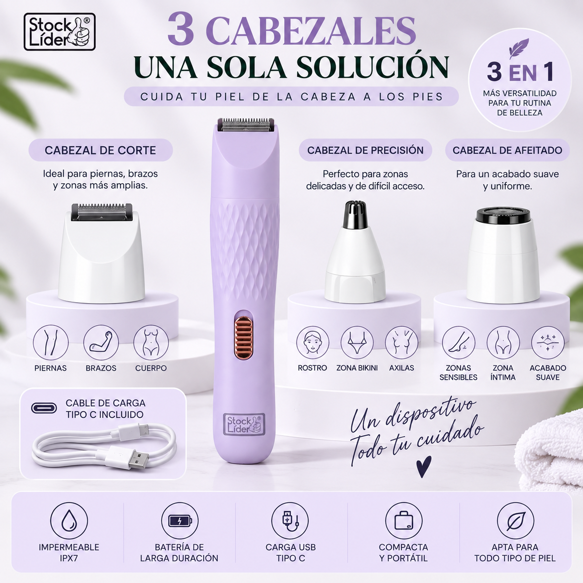 Depiladora multicabezal
