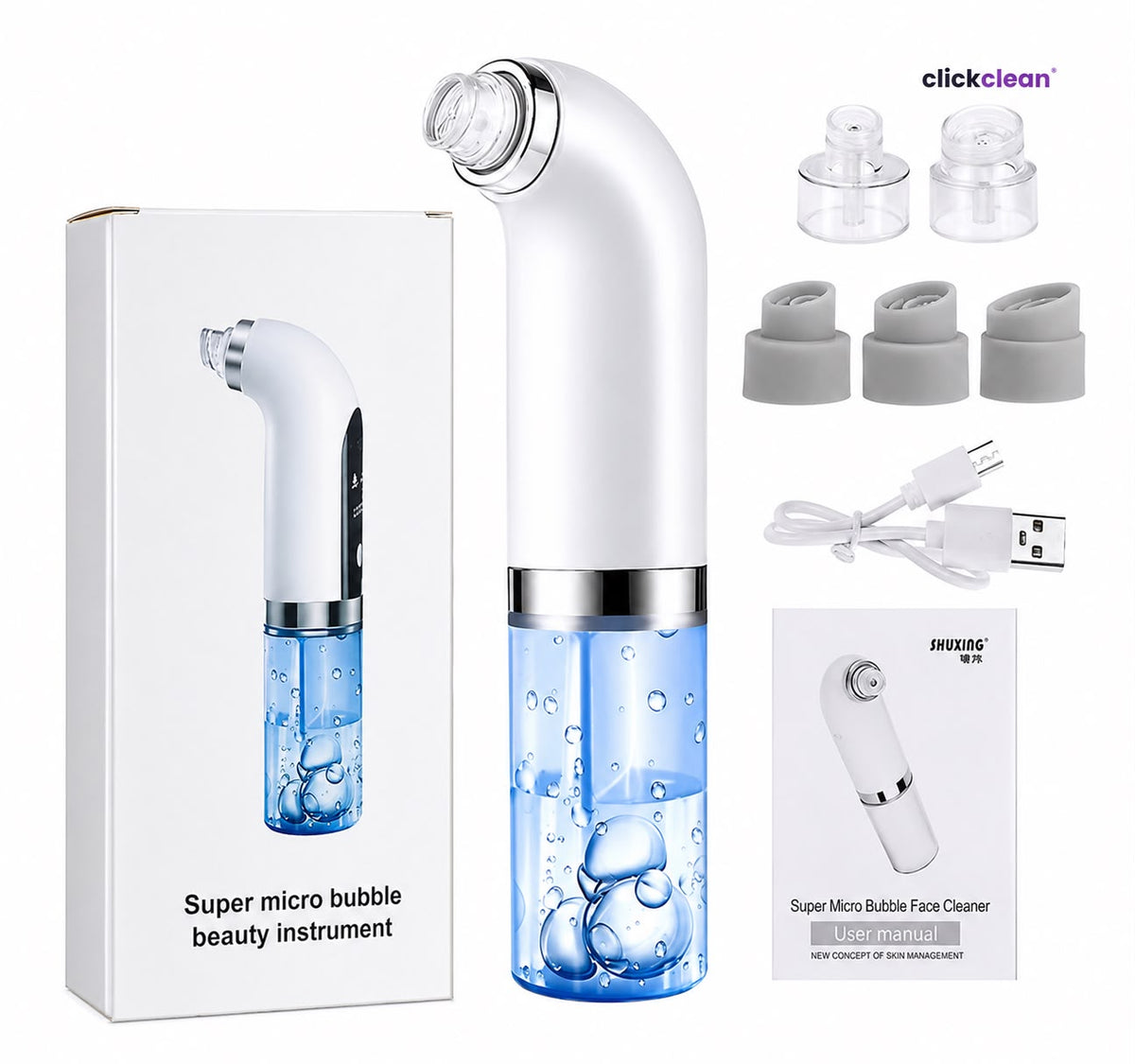 Limpiador facial tratamiento burbujas