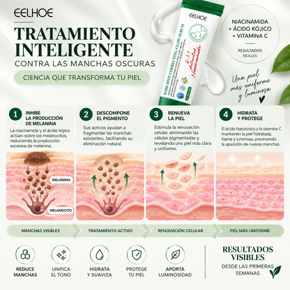 Sérum Iluminador Corrector de Manchas Oscuras EELHOE 50ml – Piel Radiante, Uniforme y Sin Imperfecciones
