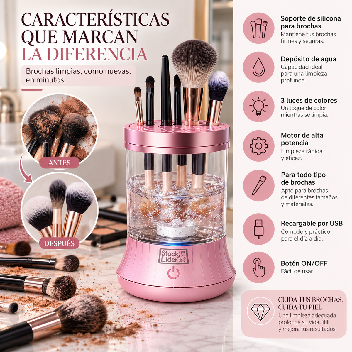 Limpiador de brochas eléctrico
