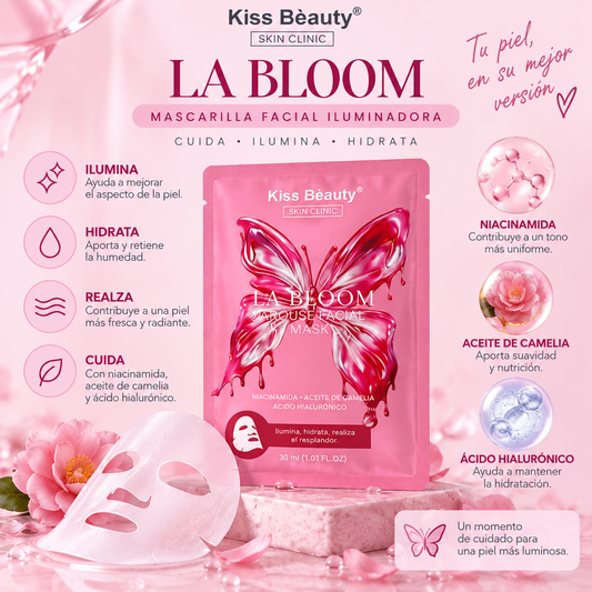 Mascarilla Facial Iluminadora La Bloom 1 Unidad Kiss Beauty