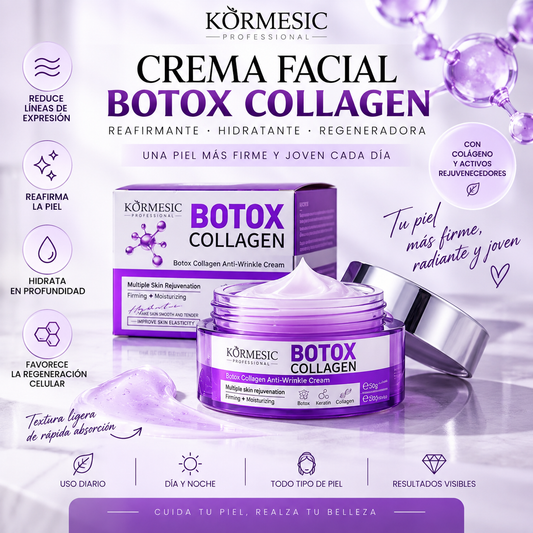 Crema Facial de Colágeno Efecto Botox Antiarrugas – Reafirmante, Hidratante y Regeneradora