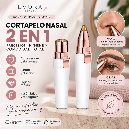 Cortapelo Nasal 2 en 1 Inalámbrico – Precisión, Higiene y Comodidad Total