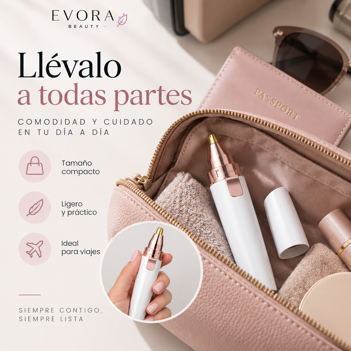 Cortapelo Nasal 2 en 1 Inalámbrico – Precisión, Higiene y Comodidad Total